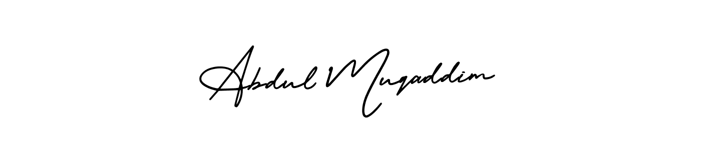 Design your own signature with our free online signature maker. With this signature software, you can create a handwritten (AmerikaSignatureDemo-Regular) signature for name Abdul Muqaddim. Abdul Muqaddim signature style 3 images and pictures png
