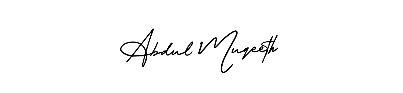 This is the best signature style for the Abdul Muqeeth name. Also you like these signature font (AmerikaSignatureDemo-Regular). Mix name signature. Abdul Muqeeth signature style 3 images and pictures png