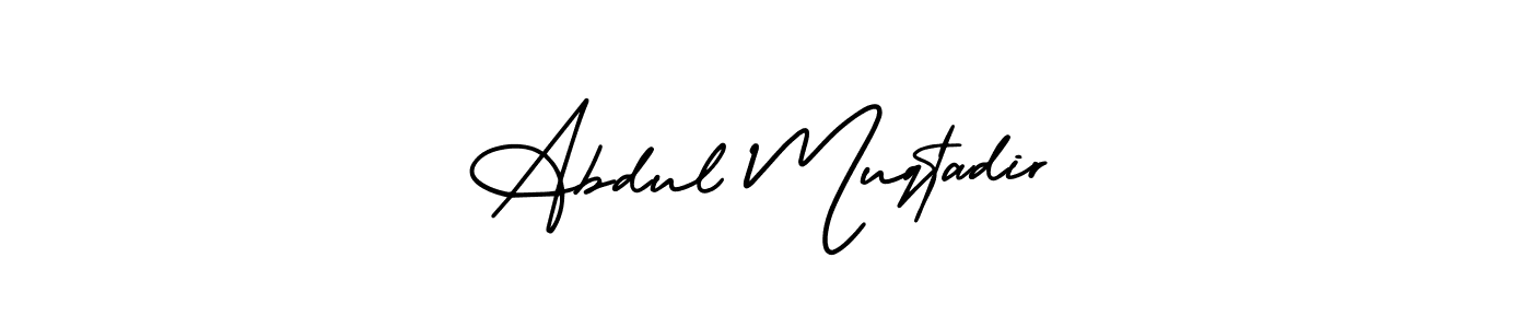 Make a beautiful signature design for name Abdul Muqtadir. With this signature (AmerikaSignatureDemo-Regular) style, you can create a handwritten signature for free. Abdul Muqtadir signature style 3 images and pictures png