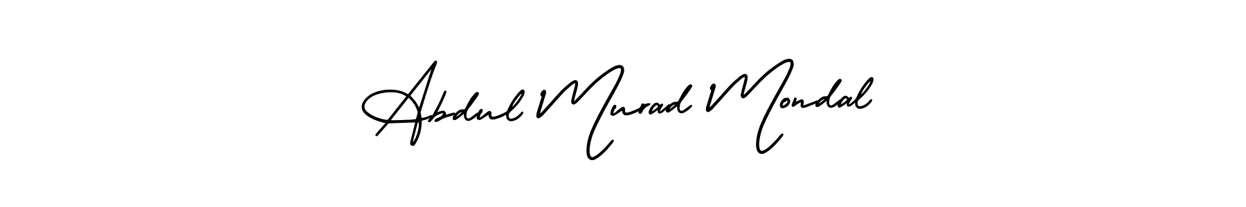 You should practise on your own different ways (AmerikaSignatureDemo-Regular) to write your name (Abdul Murad Mondal) in signature. don't let someone else do it for you. Abdul Murad Mondal signature style 3 images and pictures png