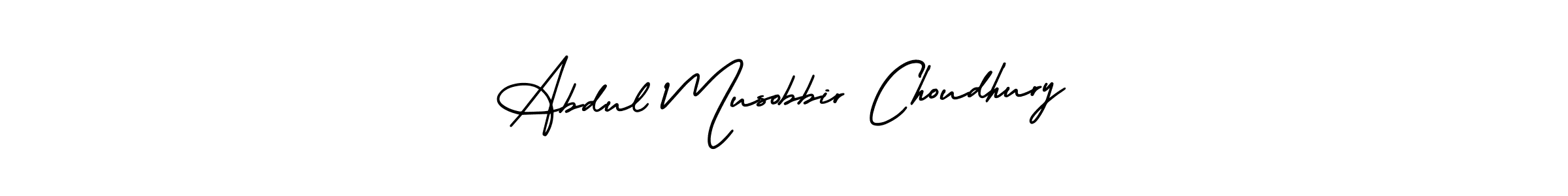The best way (AmerikaSignatureDemo-Regular) to make a short signature is to pick only two or three words in your name. The name Abdul Musobbir Choudhury include a total of six letters. For converting this name. Abdul Musobbir Choudhury signature style 3 images and pictures png