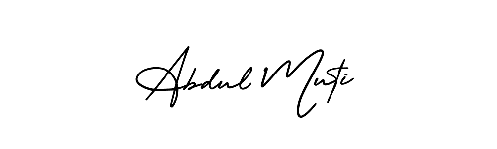 AmerikaSignatureDemo-Regular is a professional signature style that is perfect for those who want to add a touch of class to their signature. It is also a great choice for those who want to make their signature more unique. Get Abdul Muti name to fancy signature for free. Abdul Muti signature style 3 images and pictures png