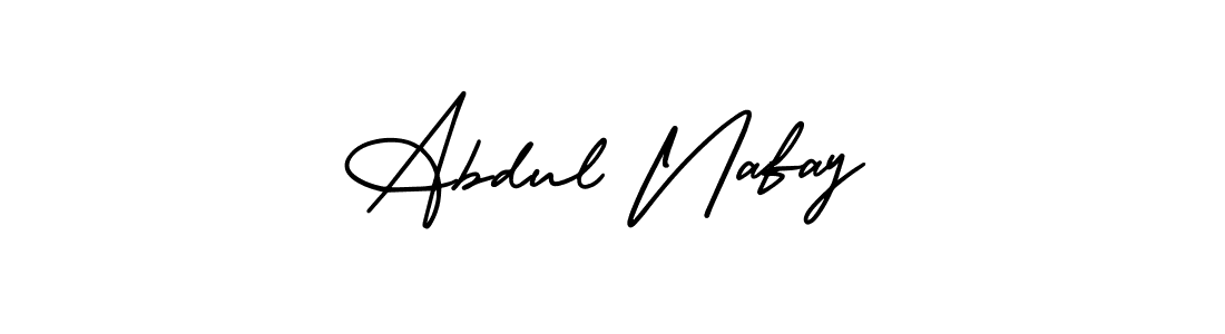 How to make Abdul Nafay name signature. Use AmerikaSignatureDemo-Regular style for creating short signs online. This is the latest handwritten sign. Abdul Nafay signature style 3 images and pictures png