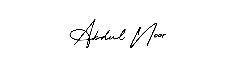 The best way (AmerikaSignatureDemo-Regular) to make a short signature is to pick only two or three words in your name. The name Abdul Noor include a total of six letters. For converting this name. Abdul Noor signature style 3 images and pictures png