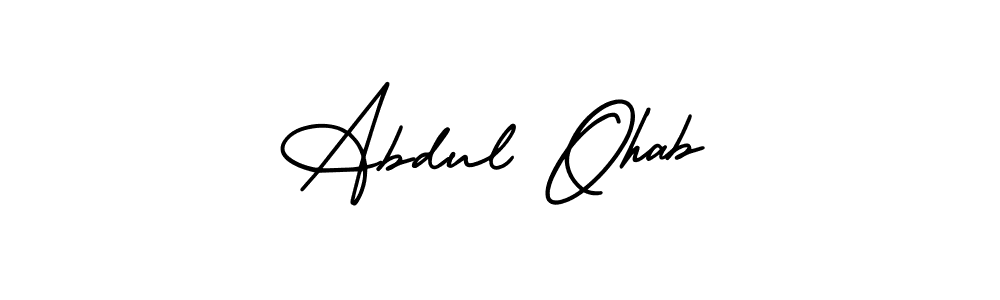 Also we have Abdul Ohab name is the best signature style. Create professional handwritten signature collection using AmerikaSignatureDemo-Regular autograph style. Abdul Ohab signature style 3 images and pictures png