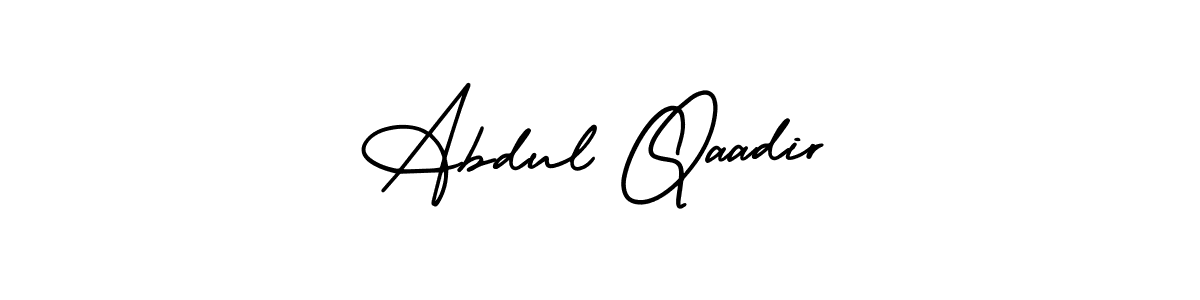 How to make Abdul Qaadir name signature. Use AmerikaSignatureDemo-Regular style for creating short signs online. This is the latest handwritten sign. Abdul Qaadir signature style 3 images and pictures png