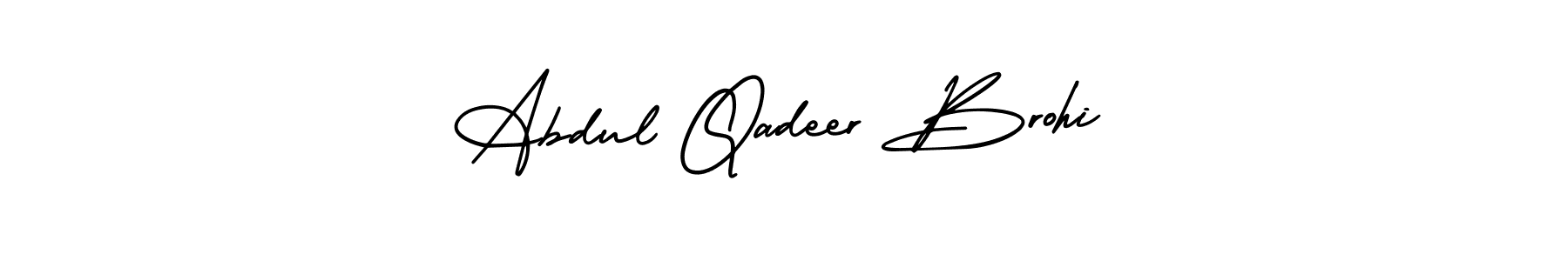 See photos of Abdul Qadeer Brohi official signature by Spectra . Check more albums & portfolios. Read reviews & check more about AmerikaSignatureDemo-Regular font. Abdul Qadeer Brohi signature style 3 images and pictures png