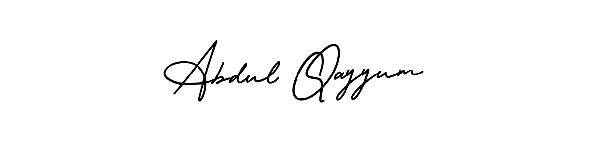 This is the best signature style for the Abdul Qayyum name. Also you like these signature font (AmerikaSignatureDemo-Regular). Mix name signature. Abdul Qayyum signature style 3 images and pictures png