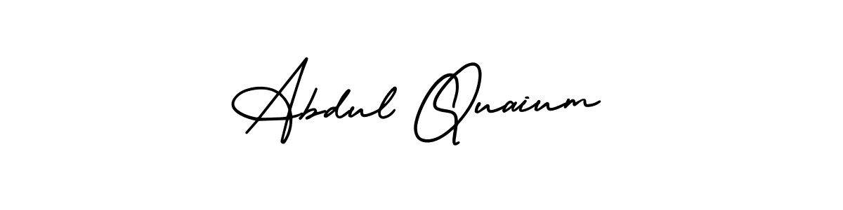 The best way (AmerikaSignatureDemo-Regular) to make a short signature is to pick only two or three words in your name. The name Abdul Quaium include a total of six letters. For converting this name. Abdul Quaium signature style 3 images and pictures png