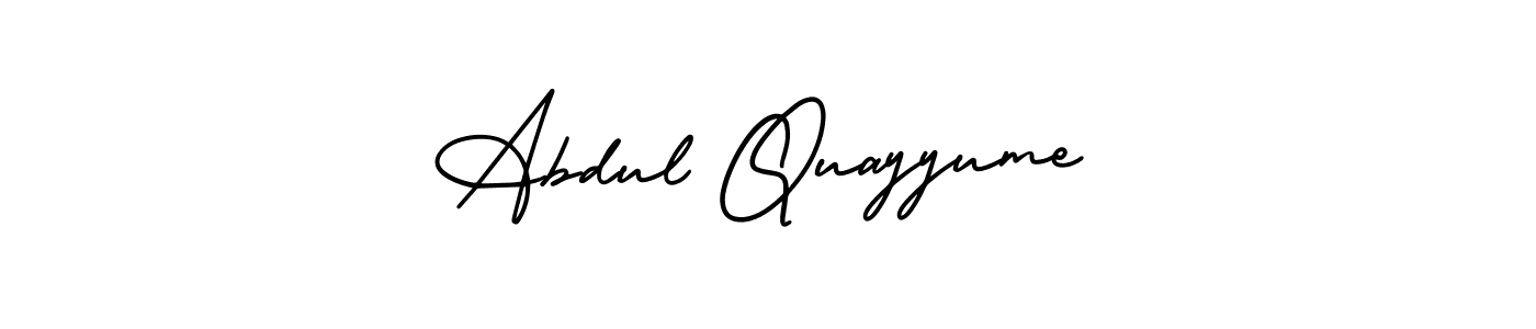 How to make Abdul Quayyume name signature. Use AmerikaSignatureDemo-Regular style for creating short signs online. This is the latest handwritten sign. Abdul Quayyume signature style 3 images and pictures png