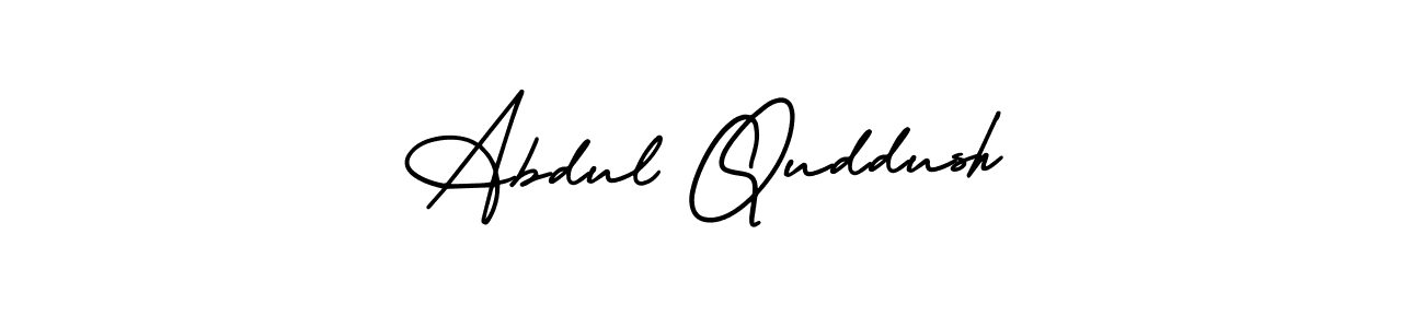 Use a signature maker to create a handwritten signature online. With this signature software, you can design (AmerikaSignatureDemo-Regular) your own signature for name Abdul Quddush. Abdul Quddush signature style 3 images and pictures png