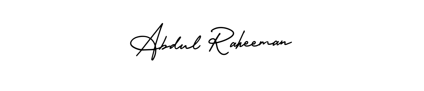 This is the best signature style for the Abdul Raheeman name. Also you like these signature font (AmerikaSignatureDemo-Regular). Mix name signature. Abdul Raheeman signature style 3 images and pictures png