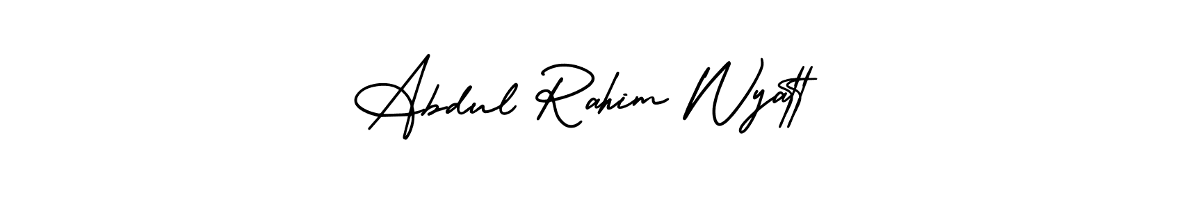 How to Draw Abdul Rahim Wyatt signature style? AmerikaSignatureDemo-Regular is a latest design signature styles for name Abdul Rahim Wyatt. Abdul Rahim Wyatt signature style 3 images and pictures png