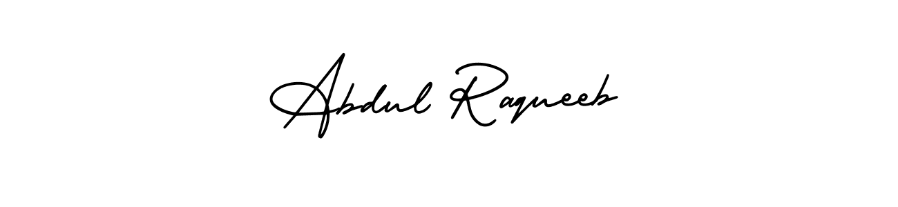 Use a signature maker to create a handwritten signature online. With this signature software, you can design (AmerikaSignatureDemo-Regular) your own signature for name Abdul Raqueeb. Abdul Raqueeb signature style 3 images and pictures png