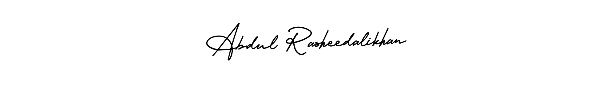 AmerikaSignatureDemo-Regular is a professional signature style that is perfect for those who want to add a touch of class to their signature. It is also a great choice for those who want to make their signature more unique. Get Abdul Rasheedalikhan name to fancy signature for free. Abdul Rasheedalikhan signature style 3 images and pictures png