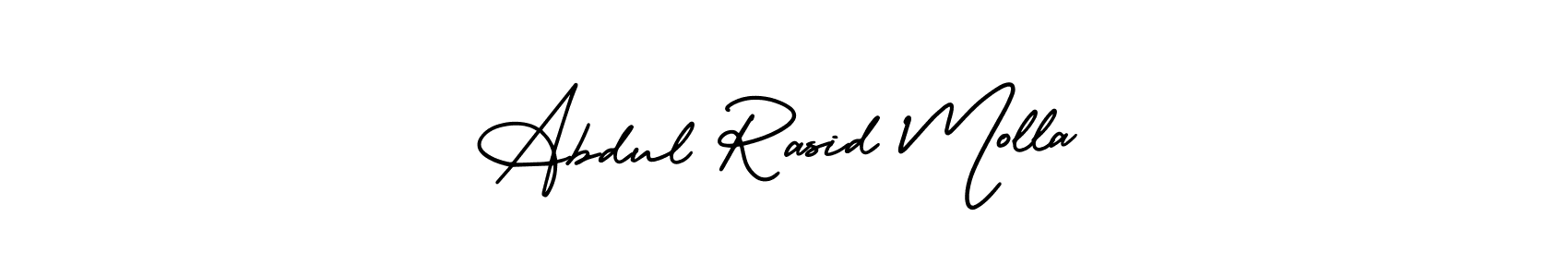 Use a signature maker to create a handwritten signature online. With this signature software, you can design (AmerikaSignatureDemo-Regular) your own signature for name Abdul Rasid Molla. Abdul Rasid Molla signature style 3 images and pictures png