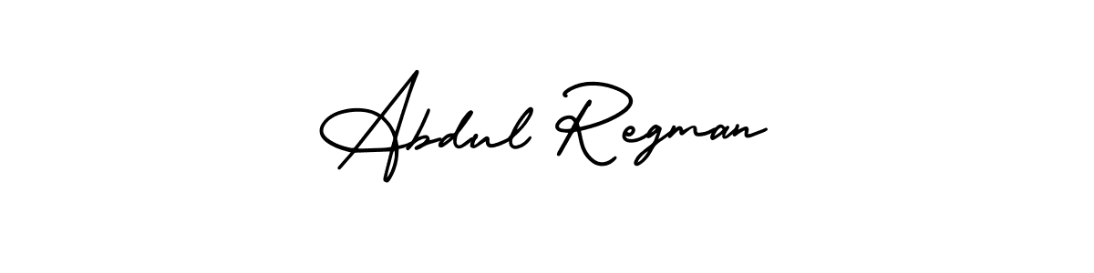 The best way (AmerikaSignatureDemo-Regular) to make a short signature is to pick only two or three words in your name. The name Abdul Regman include a total of six letters. For converting this name. Abdul Regman signature style 3 images and pictures png