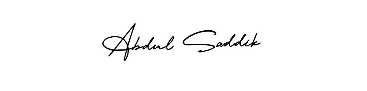 The best way (AmerikaSignatureDemo-Regular) to make a short signature is to pick only two or three words in your name. The name Abdul Saddik include a total of six letters. For converting this name. Abdul Saddik signature style 3 images and pictures png