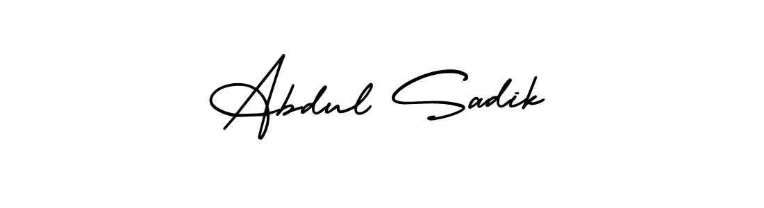 Abdul Sadik stylish signature style. Best Handwritten Sign (AmerikaSignatureDemo-Regular) for my name. Handwritten Signature Collection Ideas for my name Abdul Sadik. Abdul Sadik signature style 3 images and pictures png