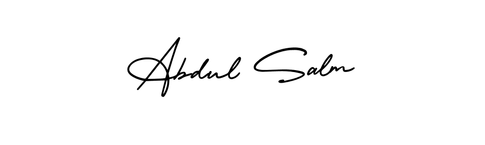 How to make Abdul Salm signature? AmerikaSignatureDemo-Regular is a professional autograph style. Create handwritten signature for Abdul Salm name. Abdul Salm signature style 3 images and pictures png