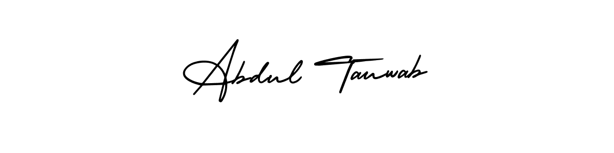 How to make Abdul Tauwab name signature. Use AmerikaSignatureDemo-Regular style for creating short signs online. This is the latest handwritten sign. Abdul Tauwab signature style 3 images and pictures png