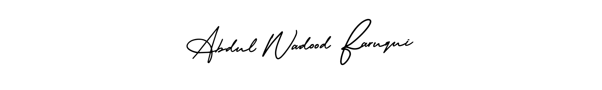 Also we have Abdul Wadood Faruqui name is the best signature style. Create professional handwritten signature collection using AmerikaSignatureDemo-Regular autograph style. Abdul Wadood Faruqui signature style 3 images and pictures png