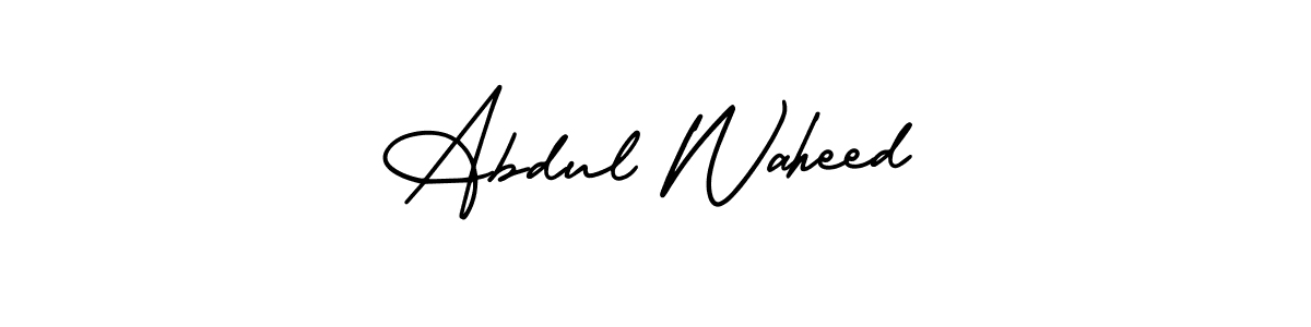 Abdul Waheed stylish signature style. Best Handwritten Sign (AmerikaSignatureDemo-Regular) for my name. Handwritten Signature Collection Ideas for my name Abdul Waheed. Abdul Waheed signature style 3 images and pictures png