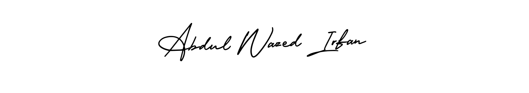 The best way (AmerikaSignatureDemo-Regular) to make a short signature is to pick only two or three words in your name. The name Abdul Wazed Irfan include a total of six letters. For converting this name. Abdul Wazed Irfan signature style 3 images and pictures png