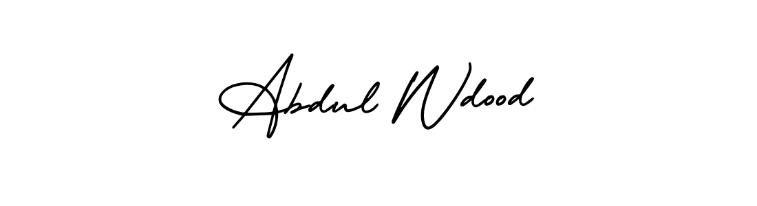 You should practise on your own different ways (AmerikaSignatureDemo-Regular) to write your name (Abdul Wdood) in signature. don't let someone else do it for you. Abdul Wdood signature style 3 images and pictures png