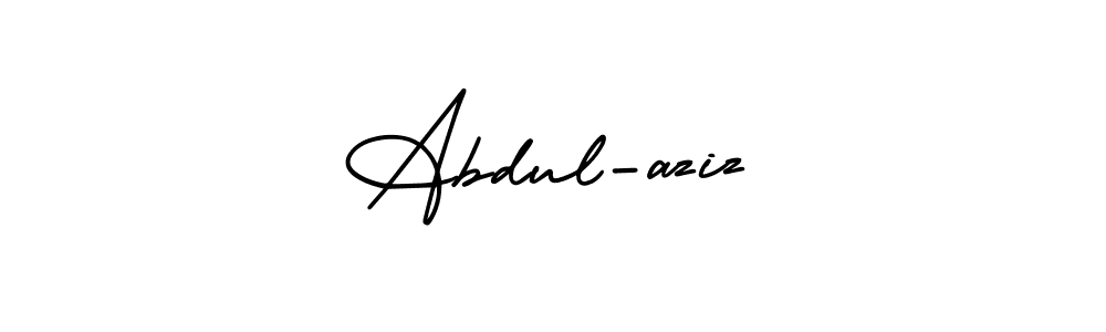 Use a signature maker to create a handwritten signature online. With this signature software, you can design (AmerikaSignatureDemo-Regular) your own signature for name Abdul-aziz. Abdul-aziz signature style 3 images and pictures png