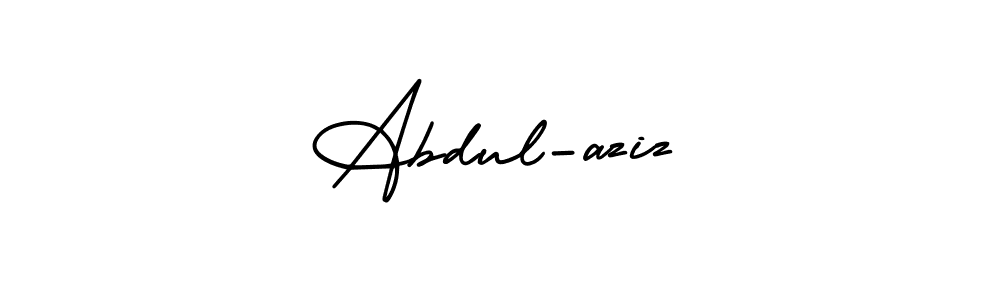 Design your own signature with our free online signature maker. With this signature software, you can create a handwritten (AmerikaSignatureDemo-Regular) signature for name Abdul-aziz. Abdul-aziz signature style 3 images and pictures png