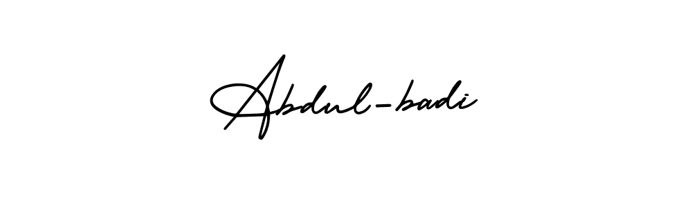 This is the best signature style for the Abdul-badi name. Also you like these signature font (AmerikaSignatureDemo-Regular). Mix name signature. Abdul-badi signature style 3 images and pictures png