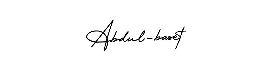 How to make Abdul-baset name signature. Use AmerikaSignatureDemo-Regular style for creating short signs online. This is the latest handwritten sign. Abdul-baset signature style 3 images and pictures png