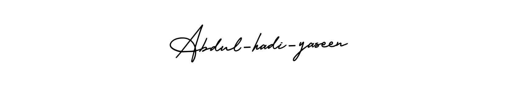 See photos of Abdul-hadi-yaseen official signature by Spectra . Check more albums & portfolios. Read reviews & check more about AmerikaSignatureDemo-Regular font. Abdul-hadi-yaseen signature style 3 images and pictures png