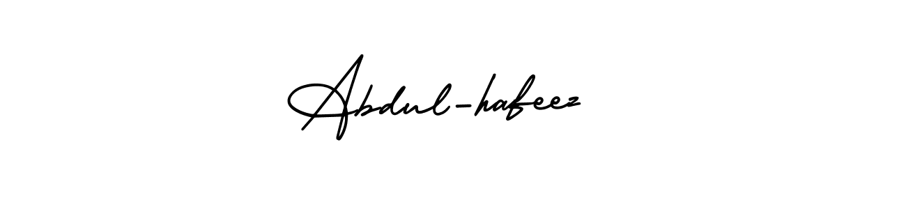 Use a signature maker to create a handwritten signature online. With this signature software, you can design (AmerikaSignatureDemo-Regular) your own signature for name Abdul-hafeez . Abdul-hafeez  signature style 3 images and pictures png