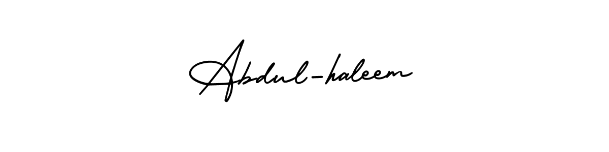 Design your own signature with our free online signature maker. With this signature software, you can create a handwritten (AmerikaSignatureDemo-Regular) signature for name Abdul-haleem. Abdul-haleem signature style 3 images and pictures png