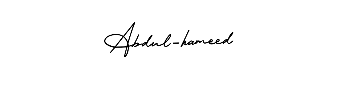 It looks lik you need a new signature style for name Abdul-hameed. Design unique handwritten (AmerikaSignatureDemo-Regular) signature with our free signature maker in just a few clicks. Abdul-hameed signature style 3 images and pictures png