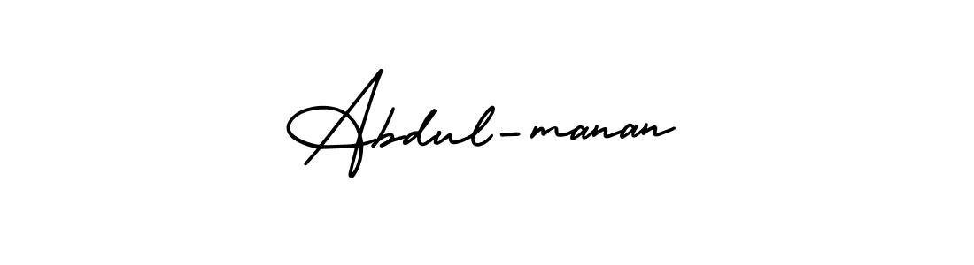 Create a beautiful signature design for name Abdul-manan. With this signature (AmerikaSignatureDemo-Regular) fonts, you can make a handwritten signature for free. Abdul-manan signature style 3 images and pictures png