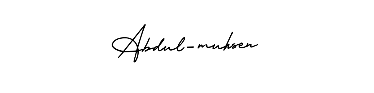 Also You can easily find your signature by using the search form. We will create Abdul-muhsen name handwritten signature images for you free of cost using AmerikaSignatureDemo-Regular sign style. Abdul-muhsen signature style 3 images and pictures png