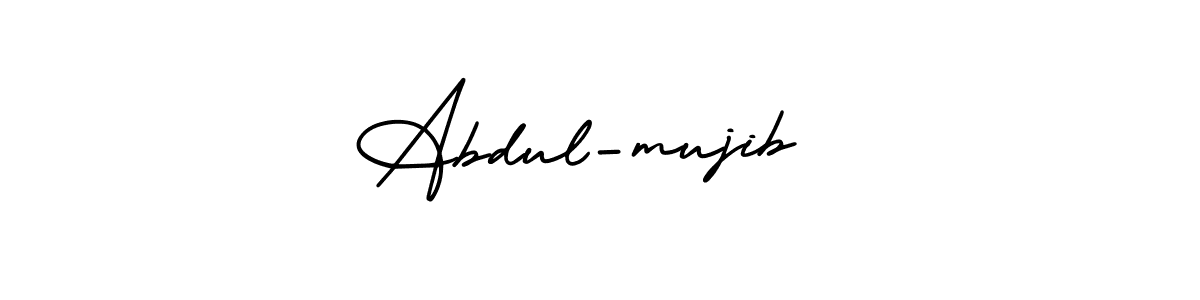 How to make Abdul-mujib  name signature. Use AmerikaSignatureDemo-Regular style for creating short signs online. This is the latest handwritten sign. Abdul-mujib  signature style 3 images and pictures png