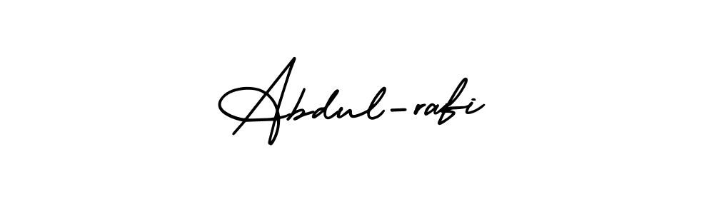 How to make Abdul-rafi name signature. Use AmerikaSignatureDemo-Regular style for creating short signs online. This is the latest handwritten sign. Abdul-rafi signature style 3 images and pictures png