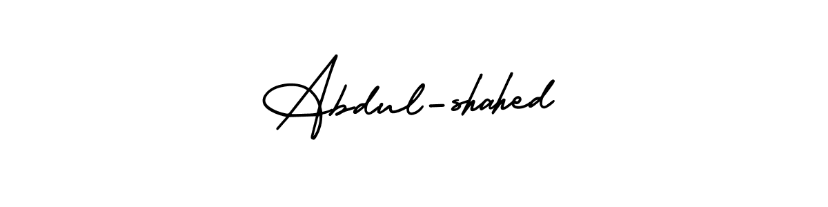 Create a beautiful signature design for name Abdul-shahed. With this signature (AmerikaSignatureDemo-Regular) fonts, you can make a handwritten signature for free. Abdul-shahed signature style 3 images and pictures png