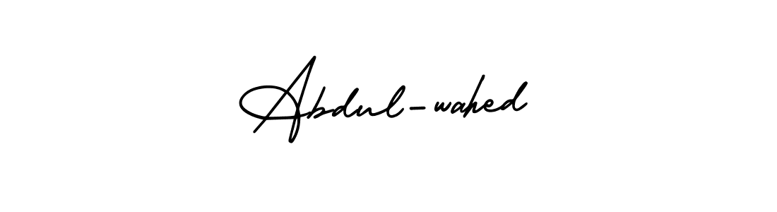 How to Draw Abdul-wahed signature style? AmerikaSignatureDemo-Regular is a latest design signature styles for name Abdul-wahed. Abdul-wahed signature style 3 images and pictures png