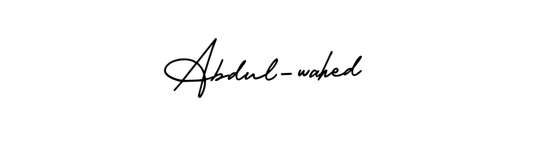 Use a signature maker to create a handwritten signature online. With this signature software, you can design (AmerikaSignatureDemo-Regular) your own signature for name Abdul-wahed. Abdul-wahed signature style 3 images and pictures png