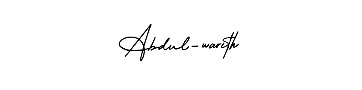 You should practise on your own different ways (AmerikaSignatureDemo-Regular) to write your name (Abdul-warith) in signature. don't let someone else do it for you. Abdul-warith signature style 3 images and pictures png