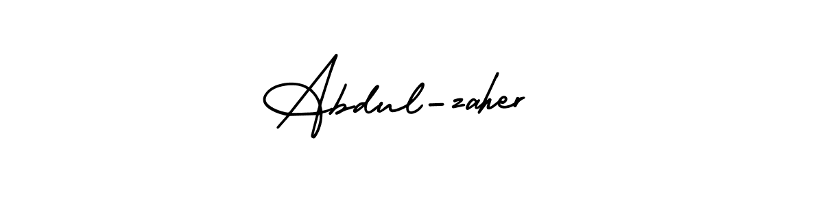 Create a beautiful signature design for name Abdul-zaher . With this signature (AmerikaSignatureDemo-Regular) fonts, you can make a handwritten signature for free. Abdul-zaher  signature style 3 images and pictures png