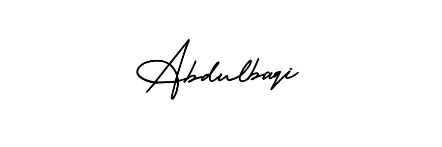 How to make Abdulbaqi name signature. Use AmerikaSignatureDemo-Regular style for creating short signs online. This is the latest handwritten sign. Abdulbaqi signature style 3 images and pictures png