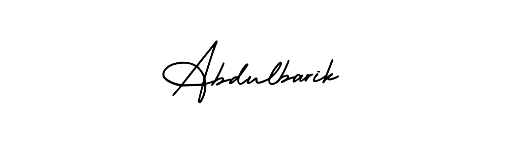 You should practise on your own different ways (AmerikaSignatureDemo-Regular) to write your name (Abdulbarik) in signature. don't let someone else do it for you. Abdulbarik signature style 3 images and pictures png