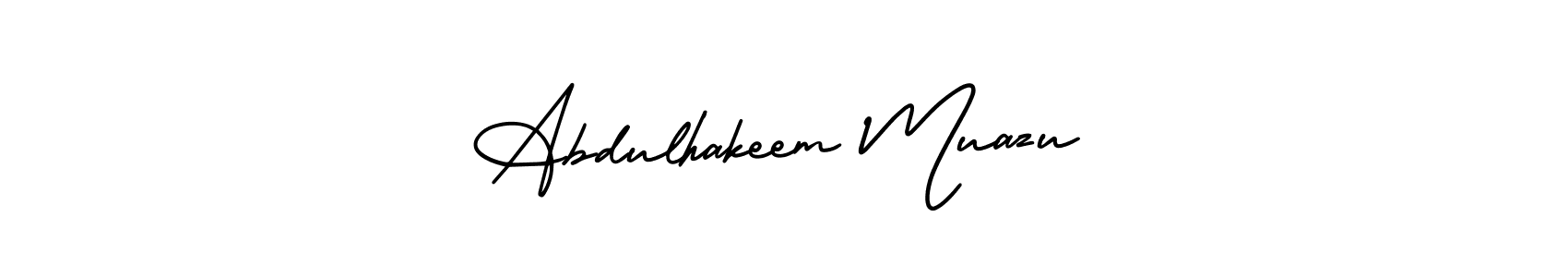 Design your own signature with our free online signature maker. With this signature software, you can create a handwritten (AmerikaSignatureDemo-Regular) signature for name Abdulhakeem Muazu. Abdulhakeem Muazu signature style 3 images and pictures png