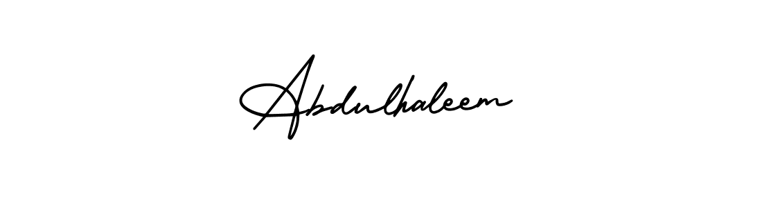 It looks lik you need a new signature style for name Abdulhaleem. Design unique handwritten (AmerikaSignatureDemo-Regular) signature with our free signature maker in just a few clicks. Abdulhaleem signature style 3 images and pictures png